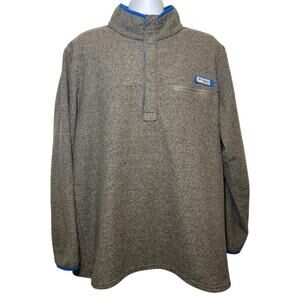 Columbia PFG Fleece Quarter Zip, Gray, XL